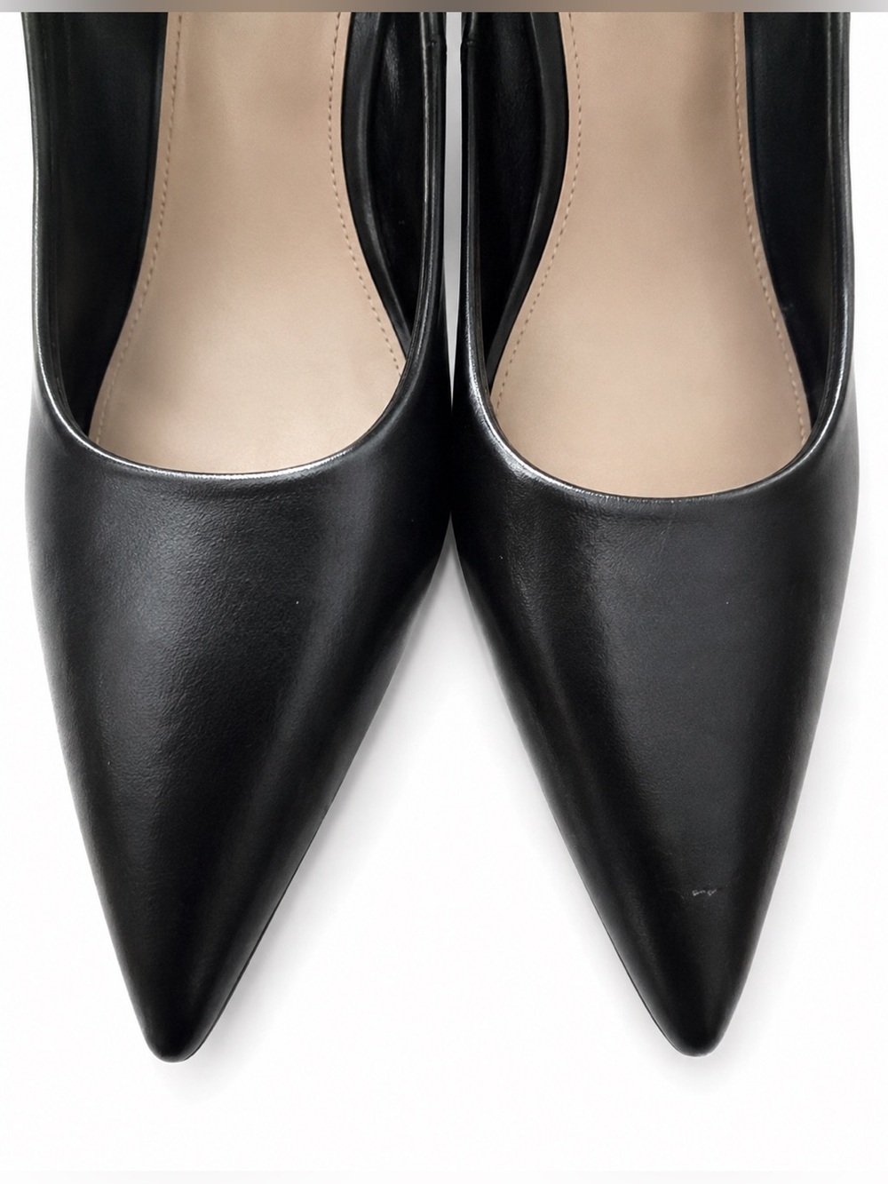 KELLY & KATIE KK-Misha Black Nappa PU Leather Pointed-Toe Stiletto Heels Pumps - Picture 5 of 14
